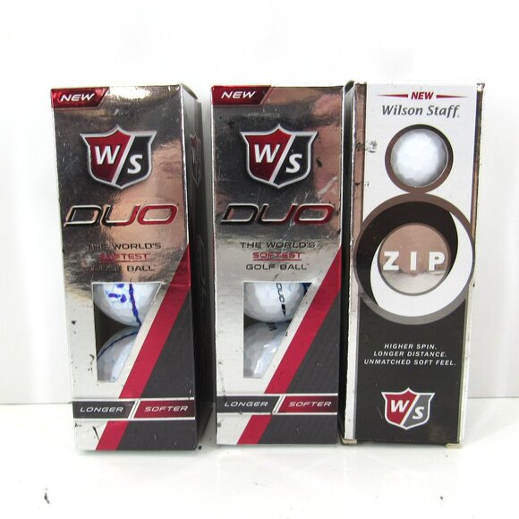 Wilson Staff Duo 3 Pack The Worlds Softest Golf Ball (2) and Zip Higher Spin (1) - Picture 1 of 7